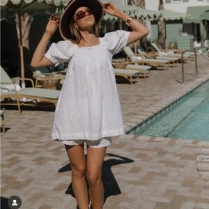 Darling Loungewear White Eyelet Set